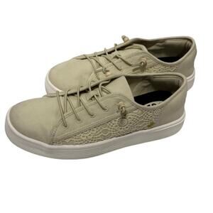Hey Dude Wendy Lace Beige Slip On Shoes Womens 10 Comfort Casual
